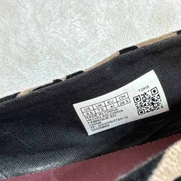 TOMS Leopard Print Velvet Slip On Shoes Women's‎ Size 9.5 W EU 41 - Picture 6 of 12